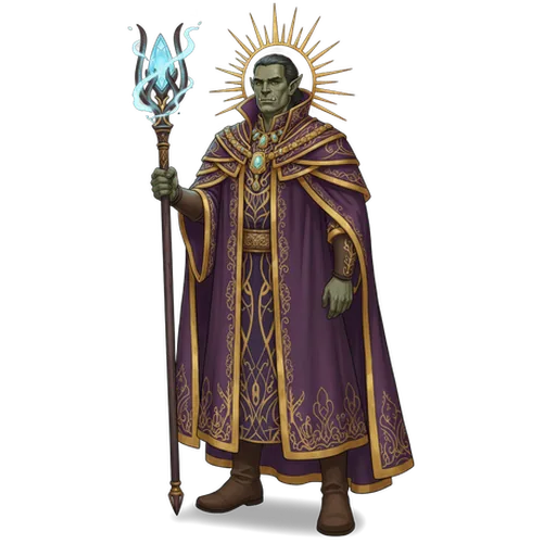 Cloth legendary gear set, worn by an orc hero
